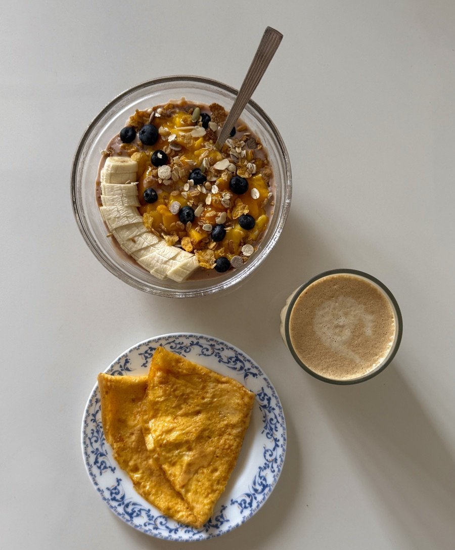 A homemade Greek yogurt bowl and breakfast
