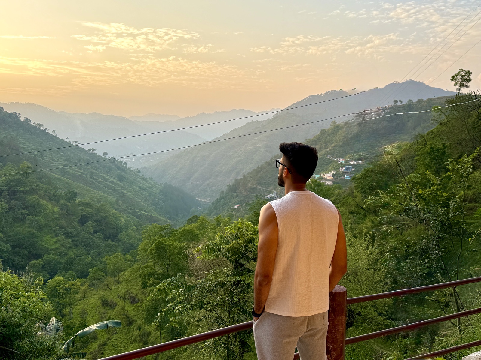 Home in Naukhandi, Uttarakhand, at sunset