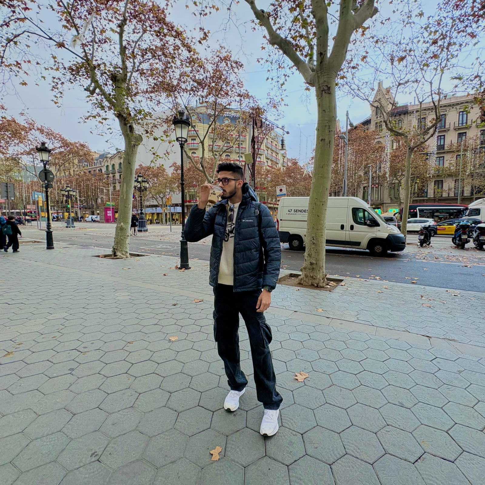 A coffee walk on Passeig de Gràcia, Barcelona