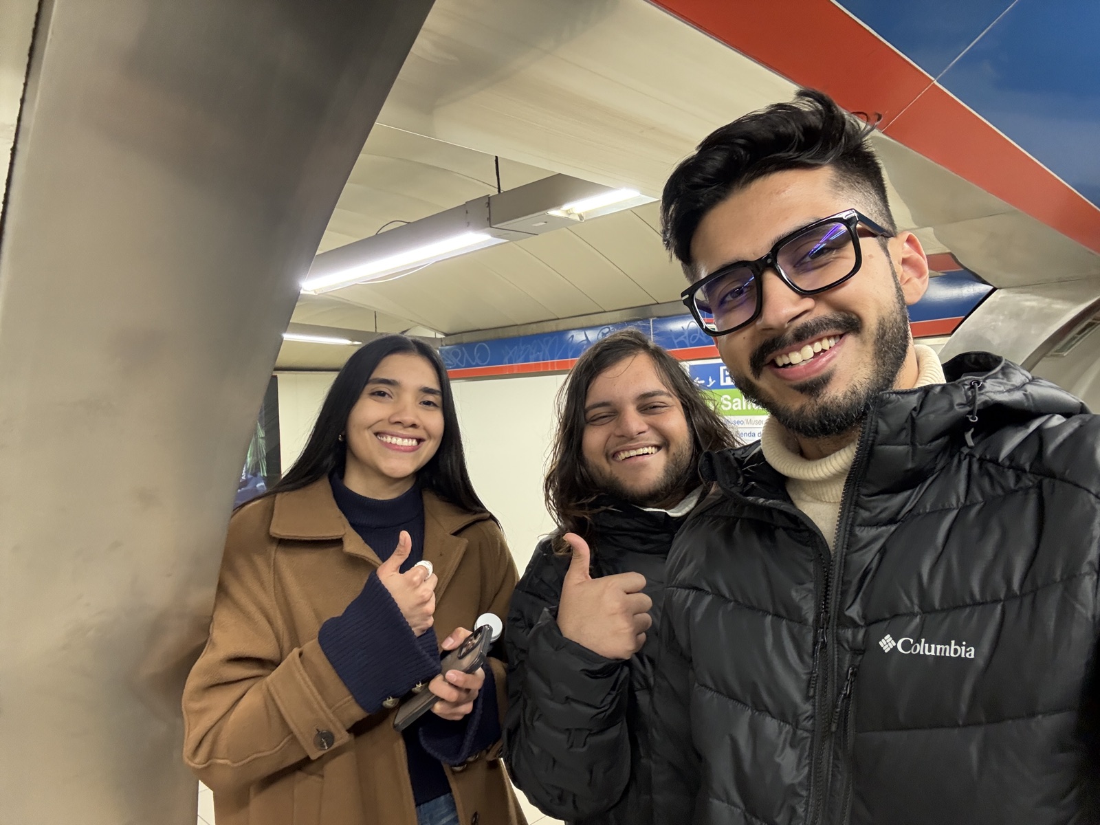 Making new friends in the Madrid metro